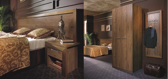 Nábytek s  masivním dekorem působí velice impozantně. Dodá pokoji zdání luxusu a elegance.